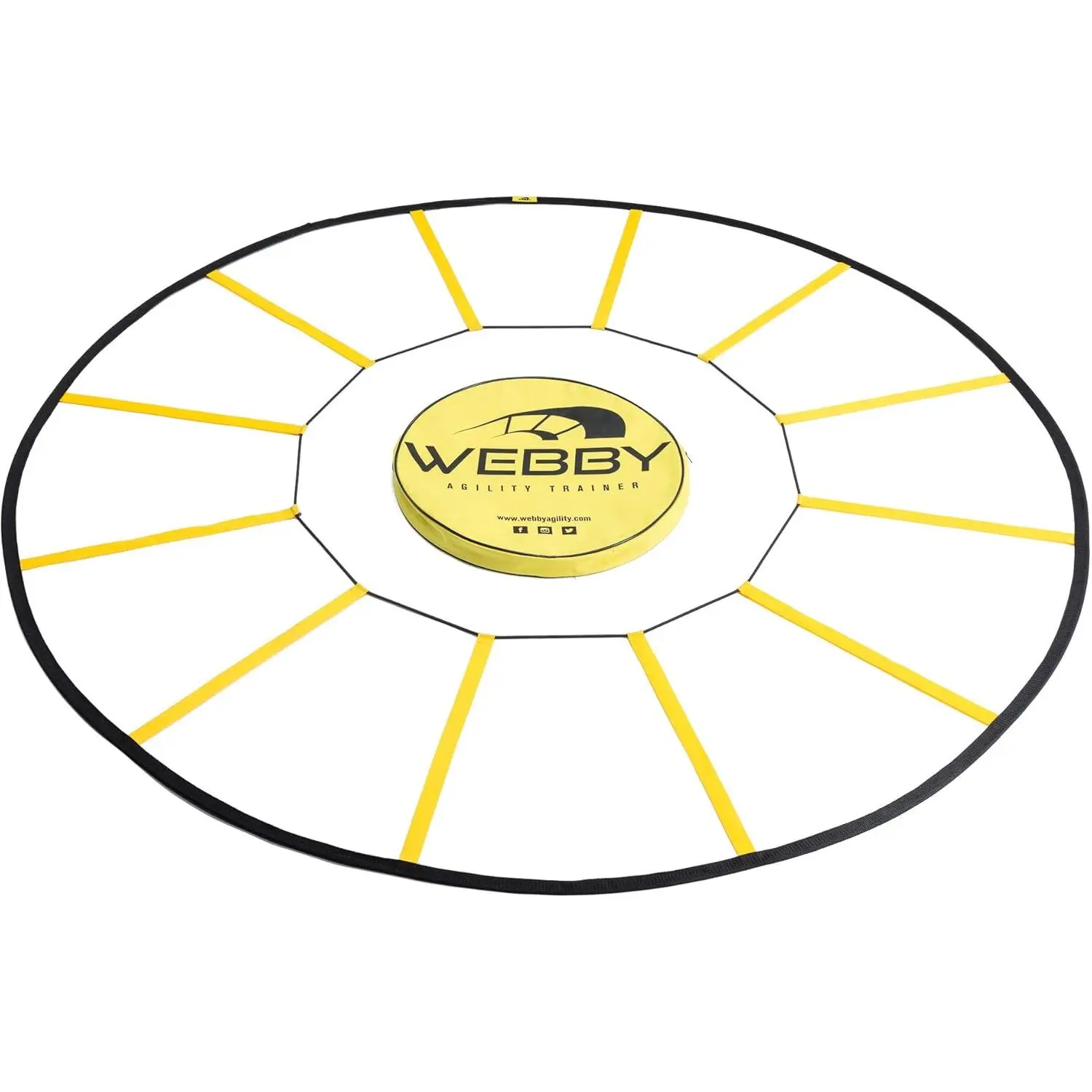 Webby Agility Trainer – Circle Speed and Agility Ladder for High Intensity Reactive Footwork Drills and Skills – A Circular Piece of Reaction Training Equipment That Changes The Way You Move