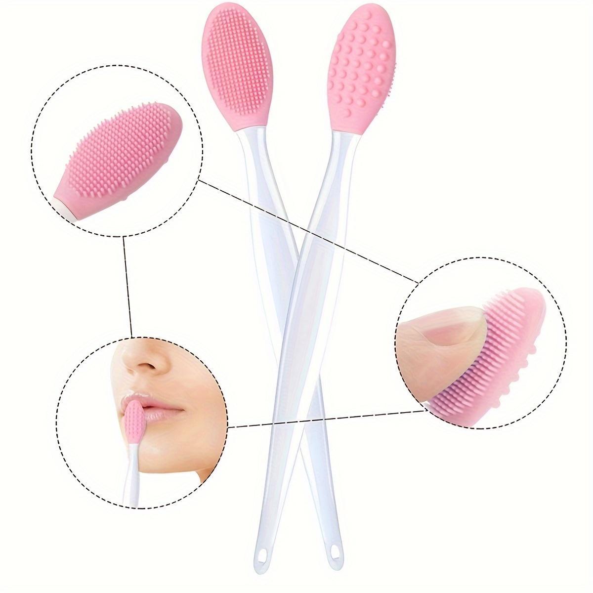 Silicone Blackhead Scrub Brush, Dual-Sided Exfoliating Face Cleansing Tool, Facial Brush Cleanser, Removes Blackheads & Dead Skin, Gentle Skincare Massager, Facial Cleansing Tools, Facial Cleansing Instrument, Facial Cleansing Equipment