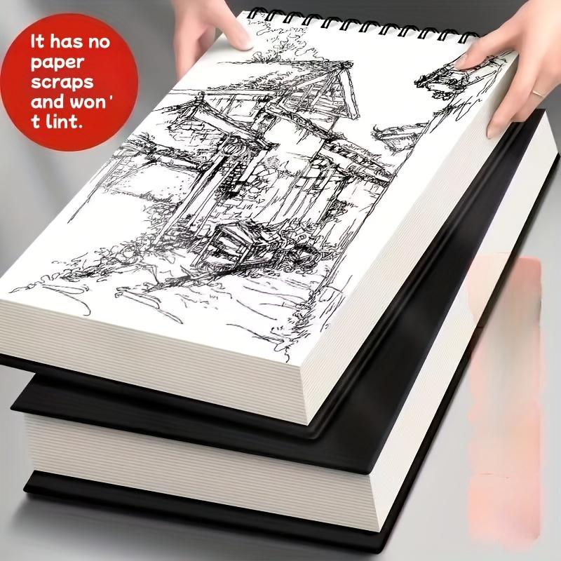 8K thick black art sketchbook - A4 size, party gift art paper drawing board, perfect for sketching and painting, sketching tool, suitable for party gifts, Christmas gifts
