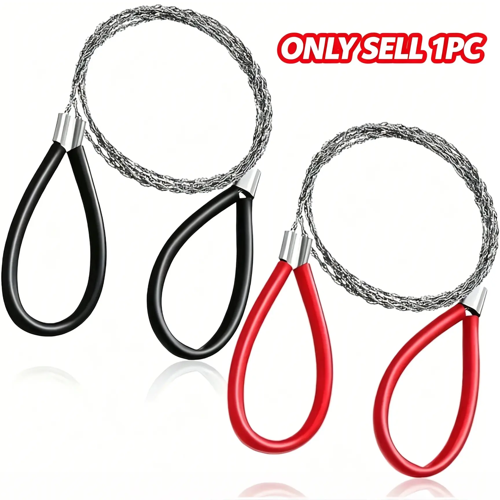 1pcs Stainless Steel Wire Saw, Manual Pocket Chainsaw, Portable, Durable, Versatile, Household, Outdoor Mountaineering Travel Camping Supplies, Survival Tools, Wilderness Survival Gear, No Batteries Required