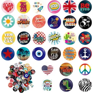 30 Pcs Buttons Pins 1 Inch/ 25 mm Retro Punk Button Pin Slogans Sayings Pinback for Backpacks Bags Hats JeansGift.