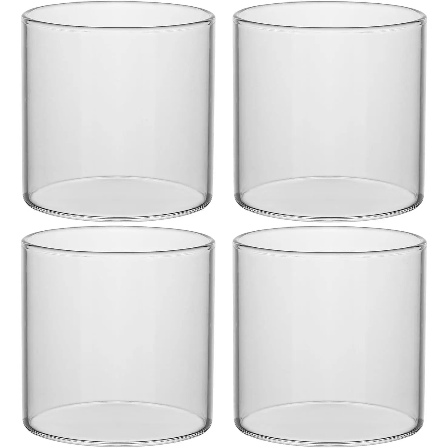 4 count Clear Glass Dessert Cup, 10 Oz Custard Cup, Pudding Cup, Oven Safe