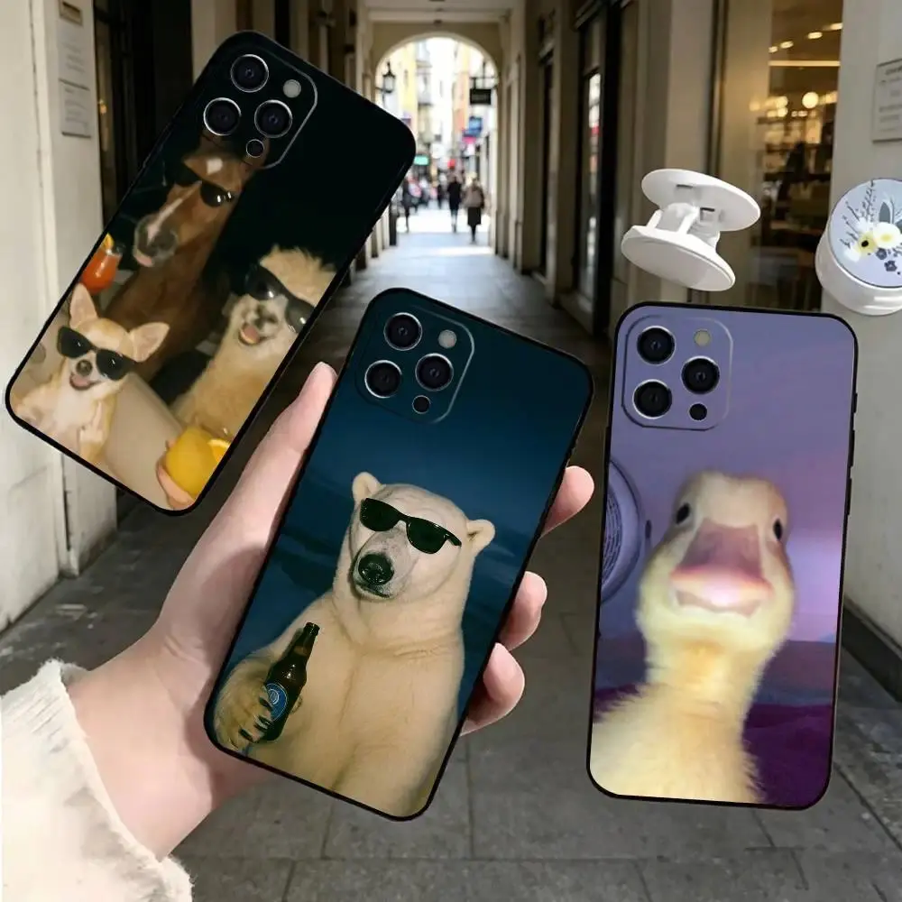 Funny Amusing Phone Case For iPhone 11-17 Pro Max/Plus & Samsung Galaxy S23-S25 Soft Silicone Protective Cover