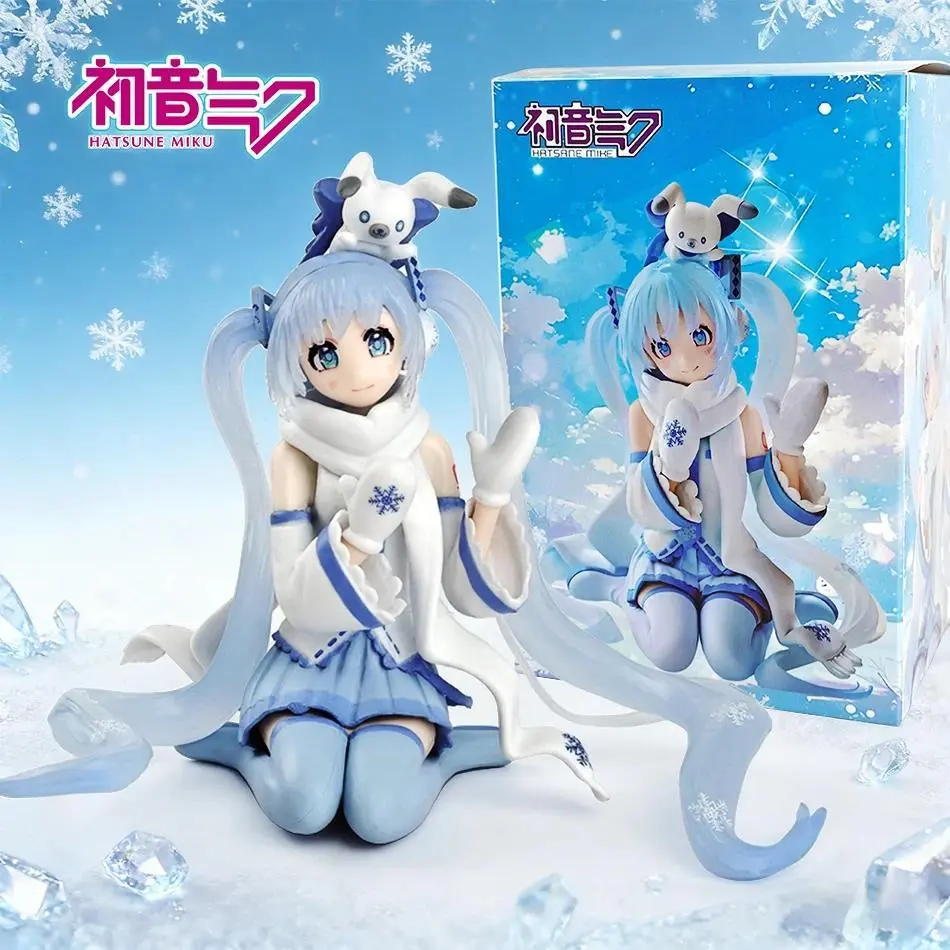 In Stock Hatsune Miku Snow Miku Sky Towm 10th Anniversary！Limited Edition Noodle Stoppe Model Toy Snow Miku Toy
