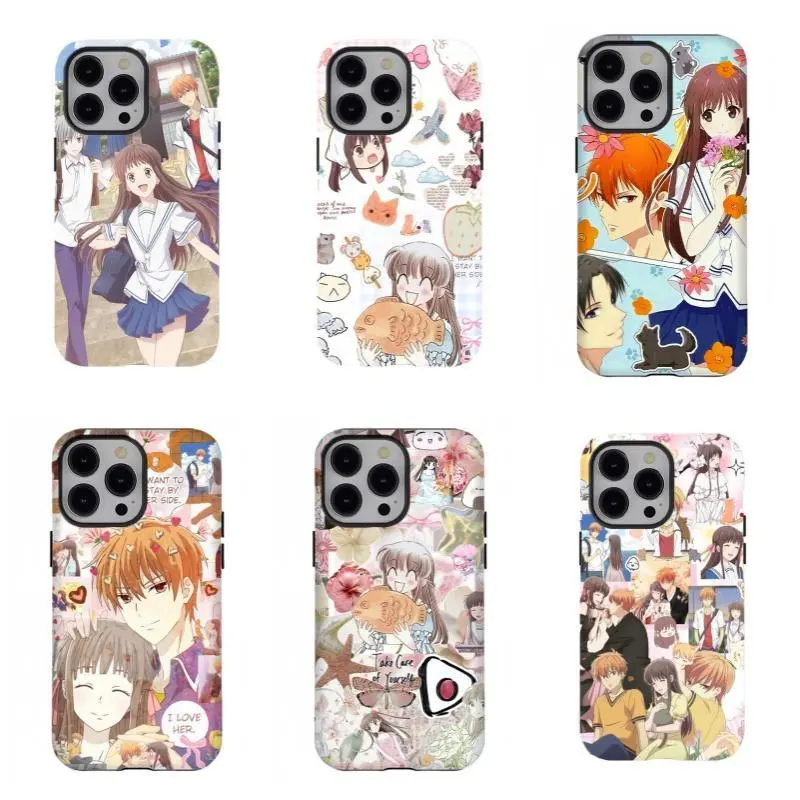 [Magnetic Case]Fruits Basket Anime Smartphone Cellphone Case - Cute Tohru & Friends Design Rubber Shell, Phone Accessories for iPhone 17/16/15/14/13/12/11 Pro Max Plus Phones, Thoughtful Gift for Fans