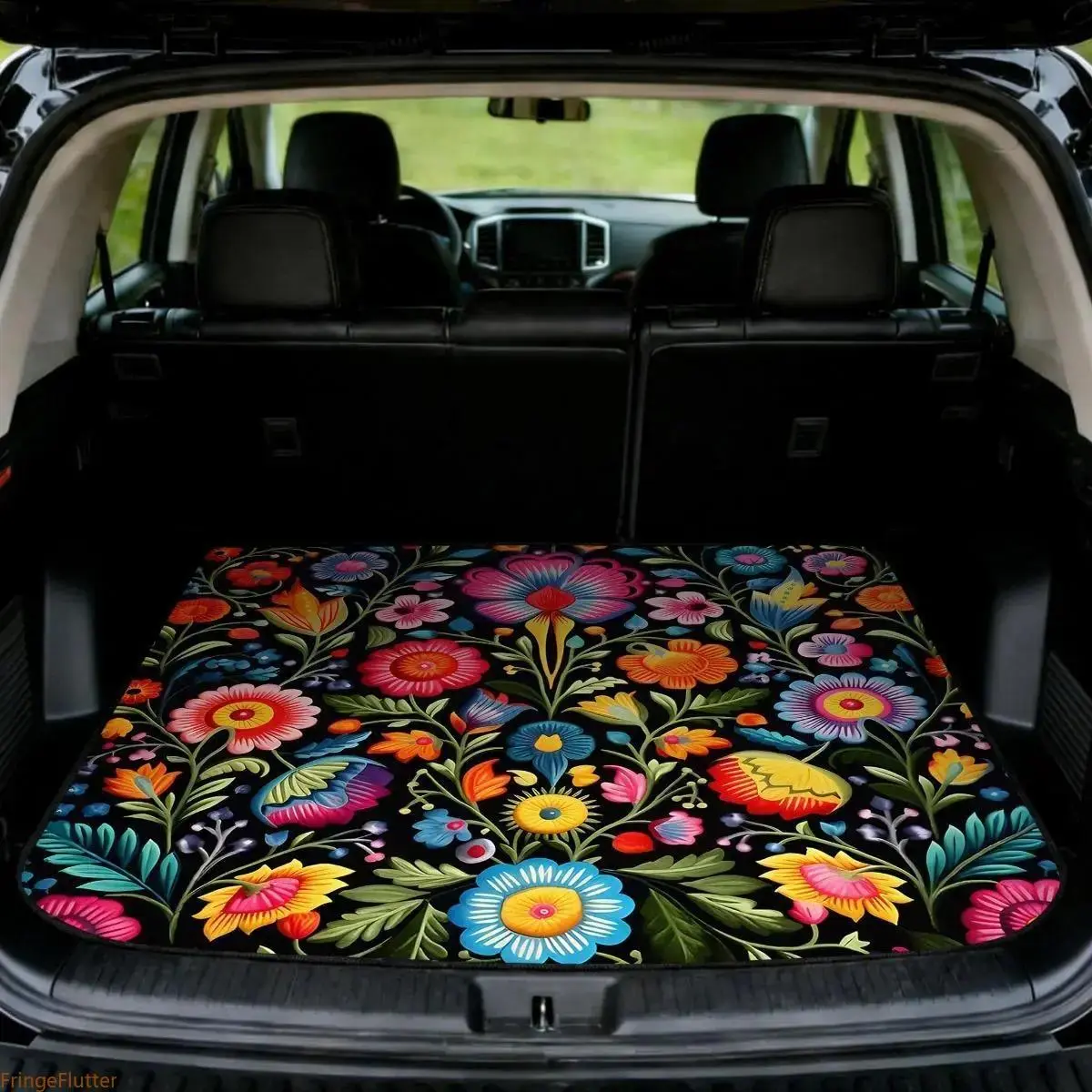 Trunk Liner & Car Floor Mats - All-Weather Non-Slip Textured-Top Polyester Auto Interior Protector, Waterproofing, Easy Install, Durable Easy-Clean Universal Fit for SUV Sedan, Car Owner Gift