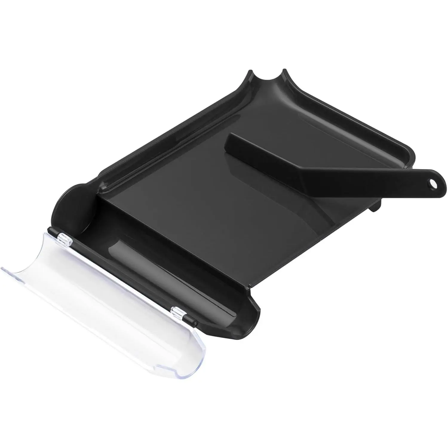 Medarchitect Right-Hand L-Shape Black Pill Counting Tray with Spatula, Pill Organizer for Medical Supplies