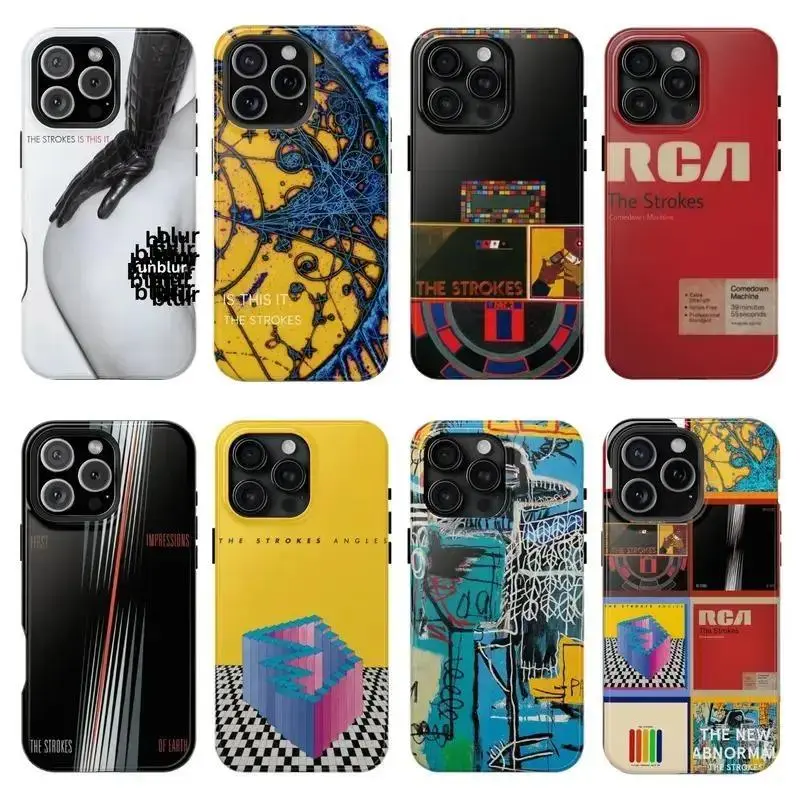 The Strokes Indie Rock Retro Aesthetic Perfect Aesthetic Printed Soft TPU Case Anti Drop Full Protection Compatible with iPhone 17 16 15 14 13 12 11 Pro Max 17Air and Samsung S26 S25 S24 S23 S22 S21 FE Plus Ultra