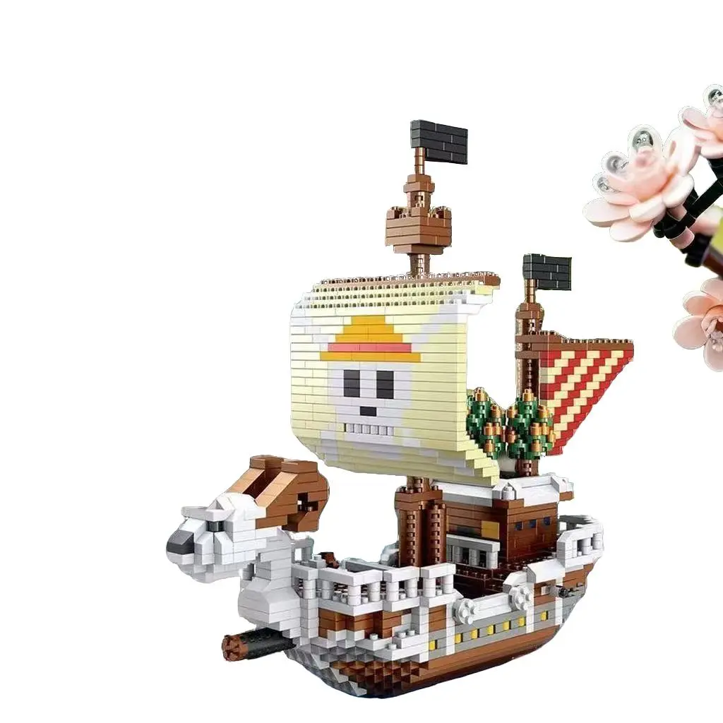 1 Anime Pirate Galleon Building Kit, Collectible Building Blocks, Classic Going Merry Ship Model with Detailed Sails & Display Base, Creative Desktop Toy for Youth Adults 12-16+, Birthday Gift Choice, 2026 Trending Hobby Items