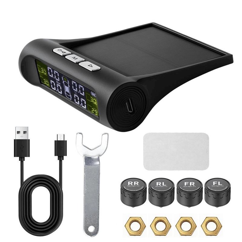 Car Security Essential - Smart TPMS Solar Charging Auto Alarm Digital Display