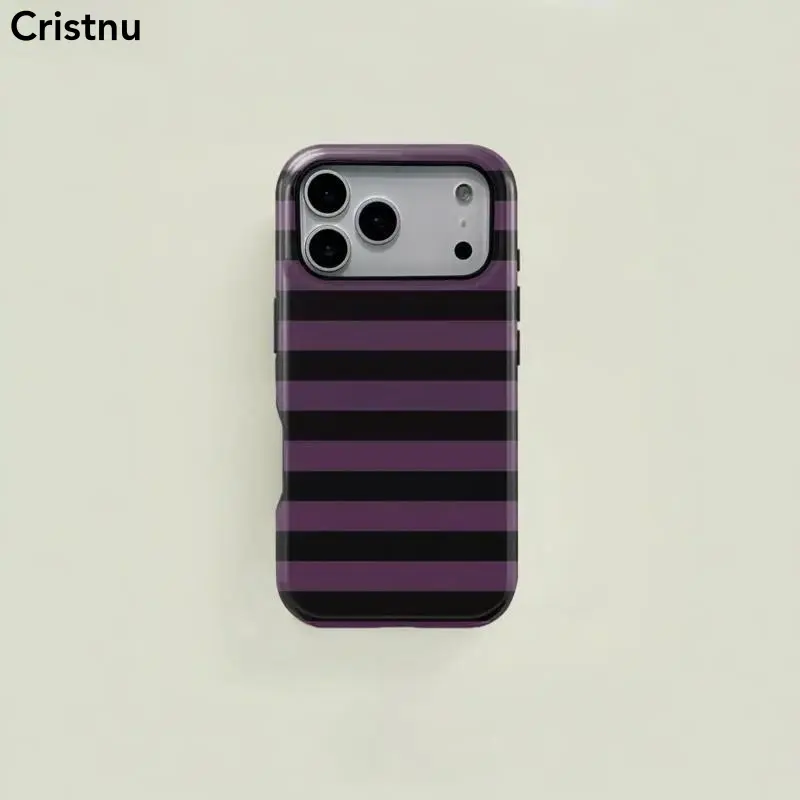Vertical Stripes Pattern, Aesthetic, Durable Shockproof Protective Two-In-One Case Cover, for Smartphone iPhone 17-11 Pro Max, , Festive Gift for iPhone 17 ProMax