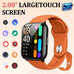 Little Meatball 2.08 Inch Smartwatch, Wireless Calling, Multiple Sports Modes, Sedentary Reminder, Weather Forecast, Android & iOS Compatible