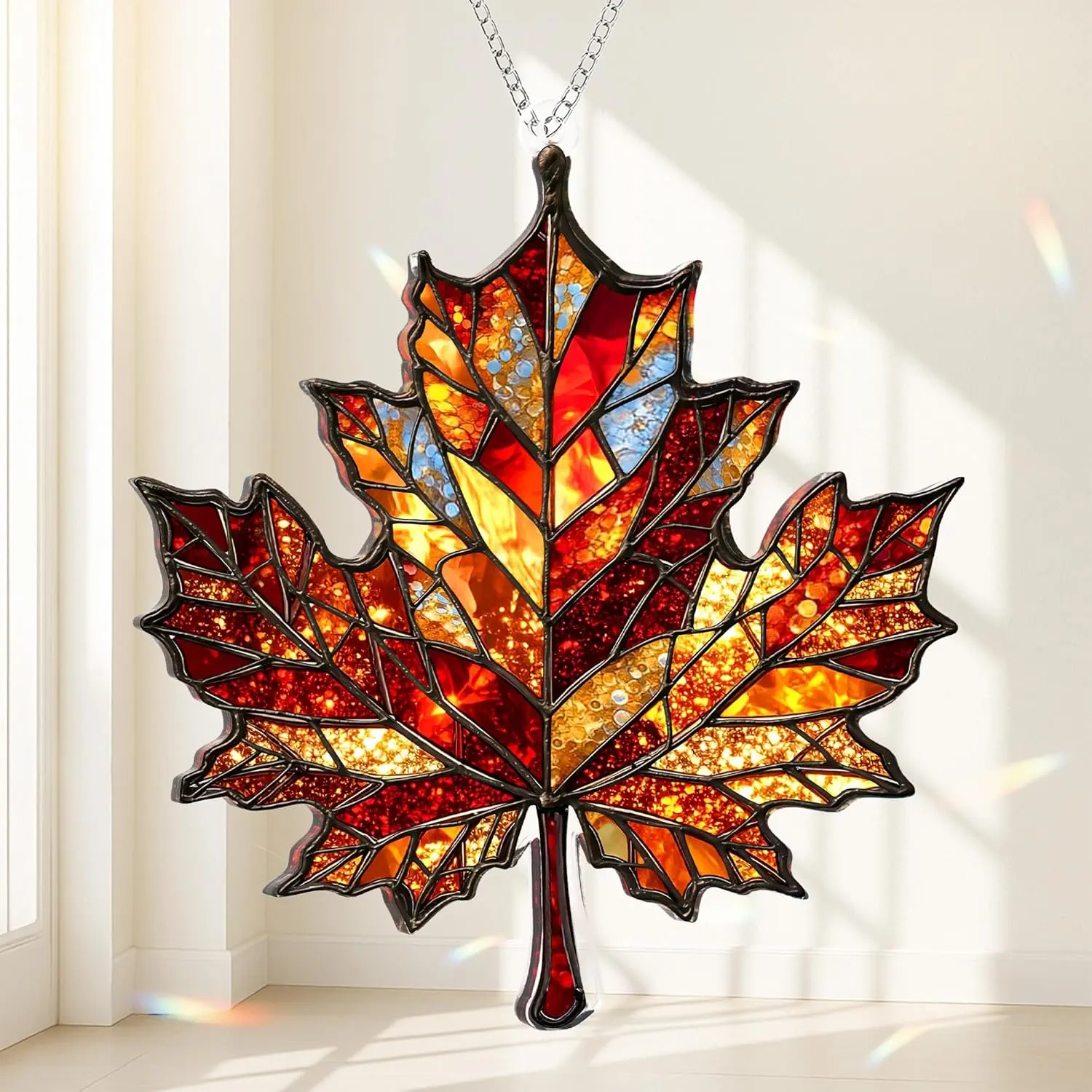 Autumn Decor, Maple Leaf Suncatcher,  Suncatchers for Windows , Thanksgiving, Maple Leaves Fall Ornaments, Fall  Decor, Christmas Tree