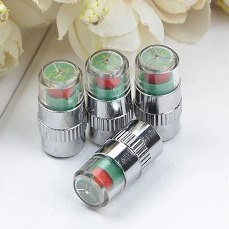 NEW 4Pcs Car Tire Pressure Indicator Caps - External Tire Pressure Monitoring Valve Cap Sensors with Alert Gauge Valentine's Day gift Tiktok Shop