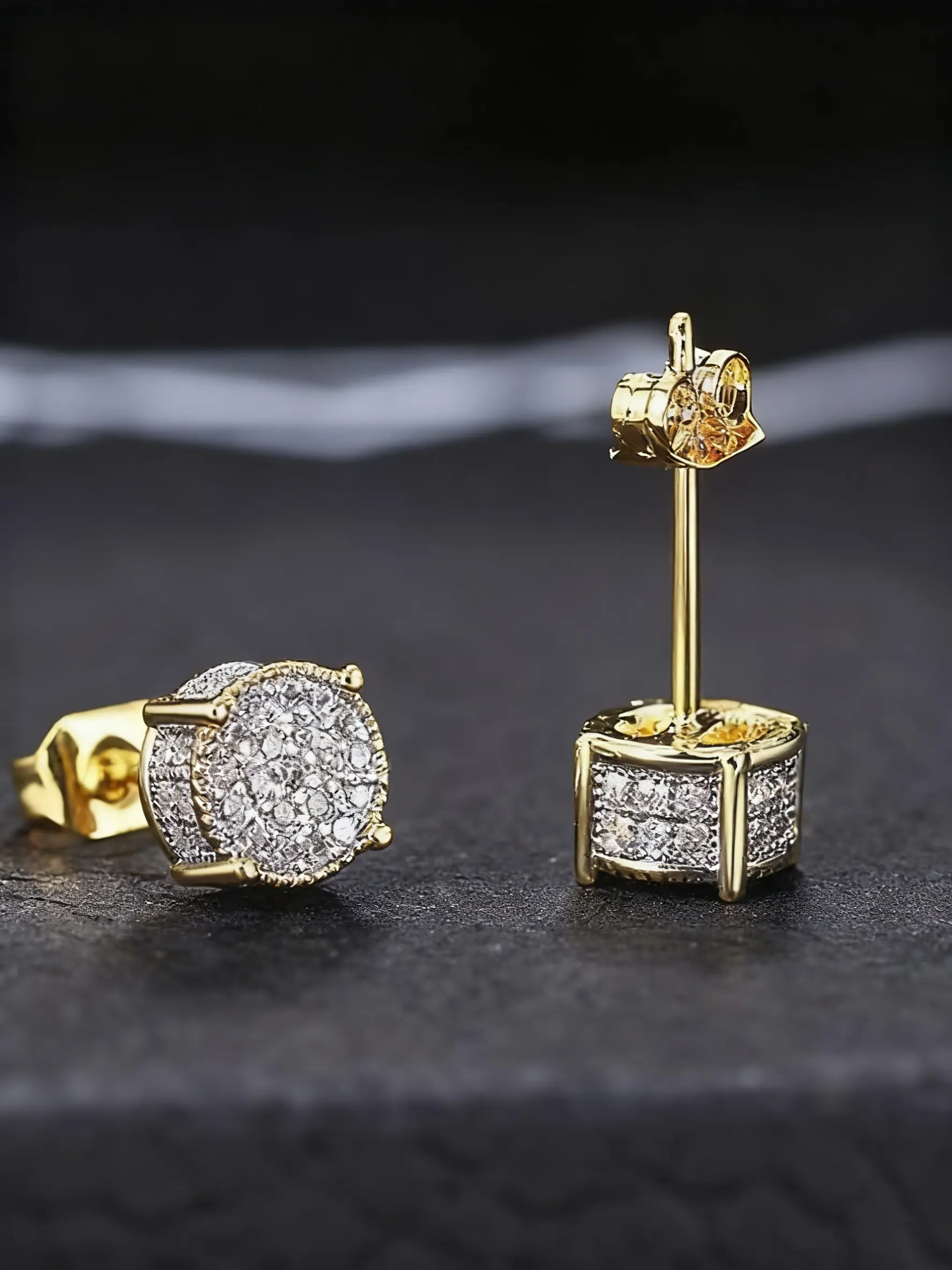 1 Pair Of Stylish, Trendy And Versatile Diamond Studded Cubic Zirconia Earrings For Men And Women, Suitable For Outdoor Travel, Gatherings, Parties, And Giving To Girlfriends For Daily, Trendy Jewelry