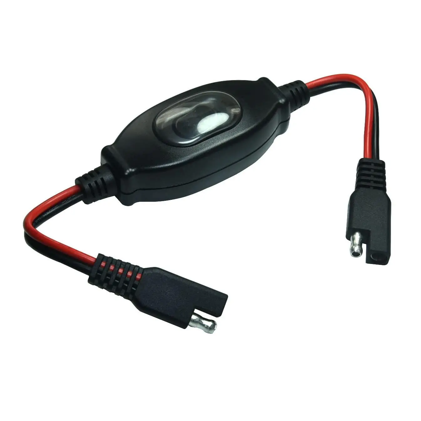 SAE Extension Cable 16 AWG Wire Harness 12V-24V DC, 30cm/1ft| ON/OFF Switch, Quick Connect/Disconnect, Snap Action Cable, For Motorcycle, Cars, Camp Trailer, Solar Panels,lead,light,