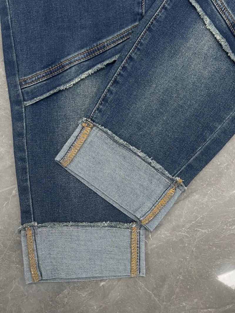 [Plus Size] Raw Hem Pocket High Waisted Denim Jeans, Casual Comfy Slim-fitting Trousers for Daily Wear, Women's Bottoms for Summer