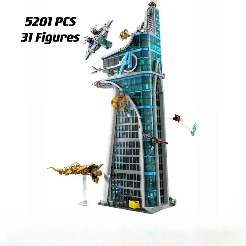 5201PCS Super Hero Avengered Tower Modular Model Building Block Assembly Brick Architecture Toys For Boy Christmas Gifts