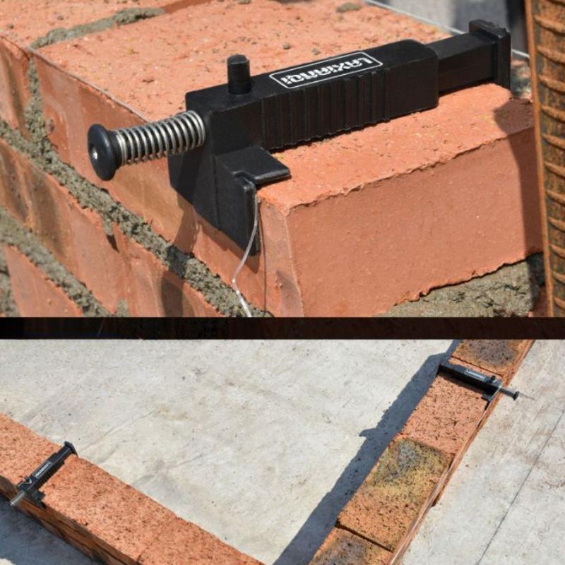 2 pieces of brick lining pipe worker tools, brick level measuring tools, used in construction (black) brick stringer positioning tools