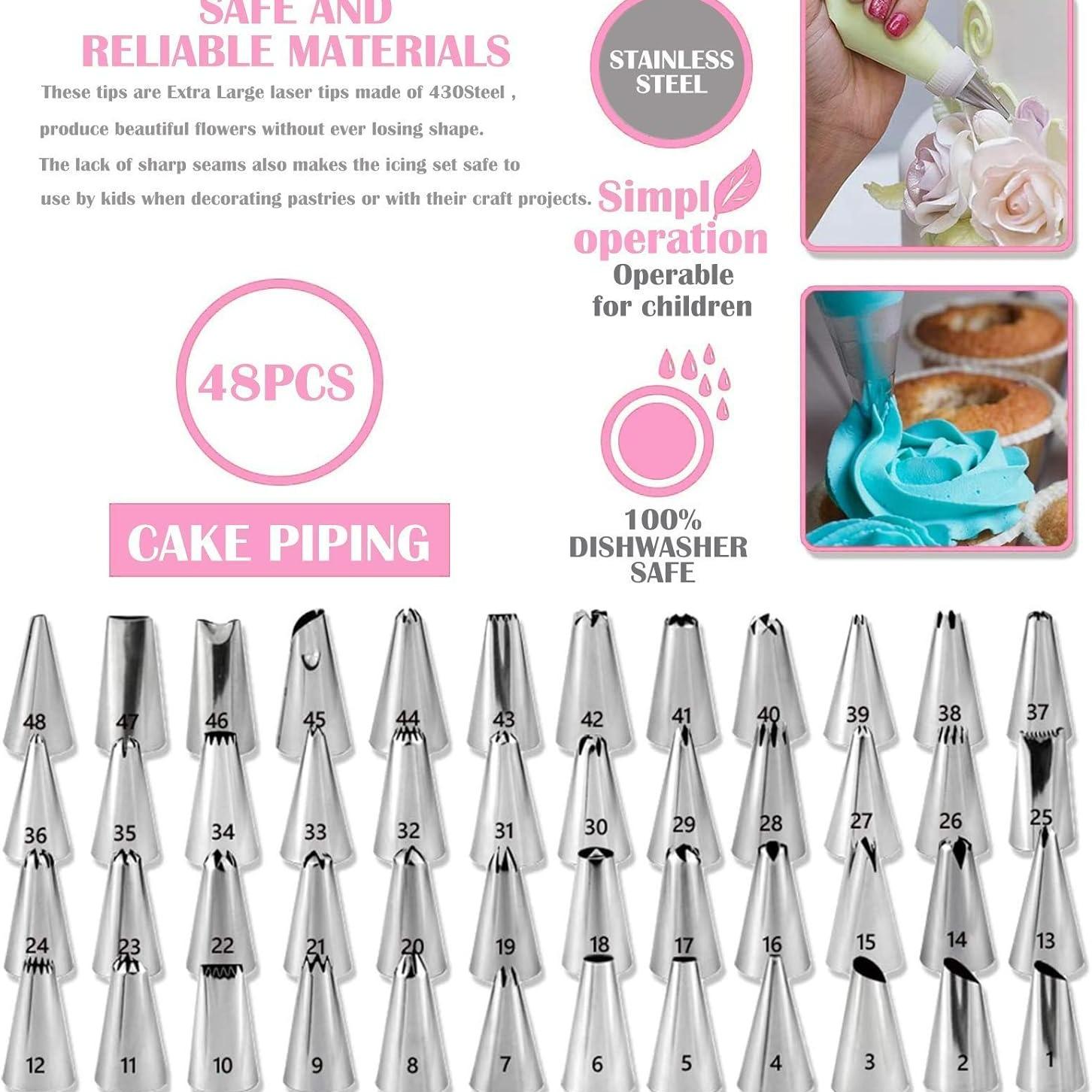 Cake Decorating Tool Set, 464pcs/set Cake Decorating Nozzle & Cake Turntable & Cake Pan & Other Accessories, Baking Supplies for Beginners