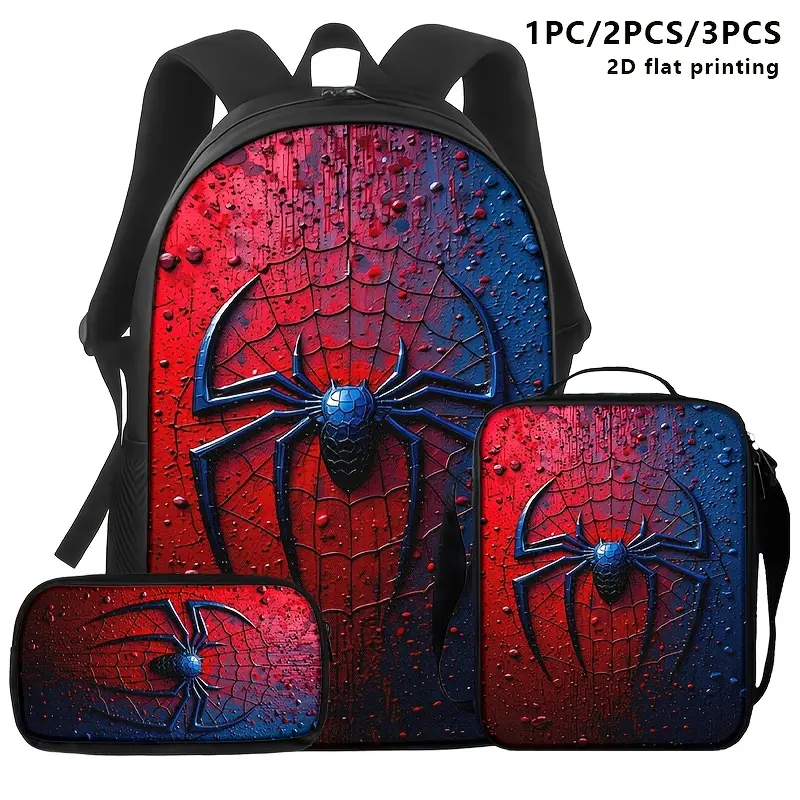 1pc/3pcs Backpack Set, Shoulder Lunch Bag, Ideal for Adults' Daily Commute, Outdoor Outings, and Casual Carrying # backto school # Backpack set # school gifts # girls gifts #   boys gifts # birthday gifts, 17in Bookpack