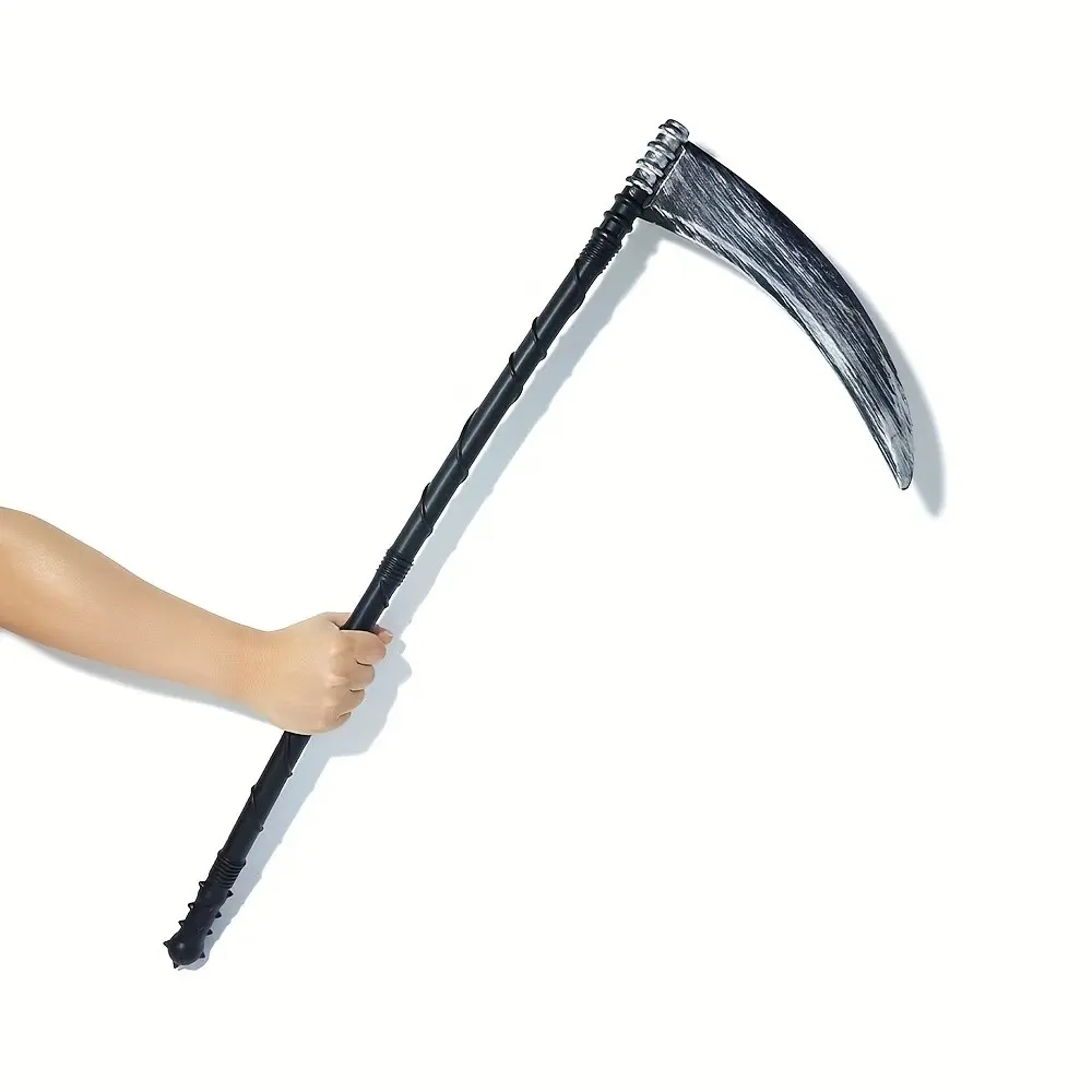 Halloween Reaper Scythe Prop, Plastic Costume Accessory, Party Dance Halloween Costume Props, Realistic Replica Decoration