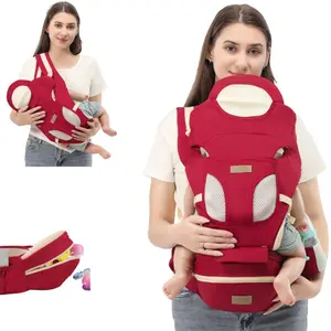Baby Carrier – Ergonomic, comfortable and lightweight, suitable for 7-45 lbs (approx. 3.2-20.4 kg), easy to put on and take off, perfect for hands-free parenting, enhanced lumbar support, ideal for infants and toddlers, red