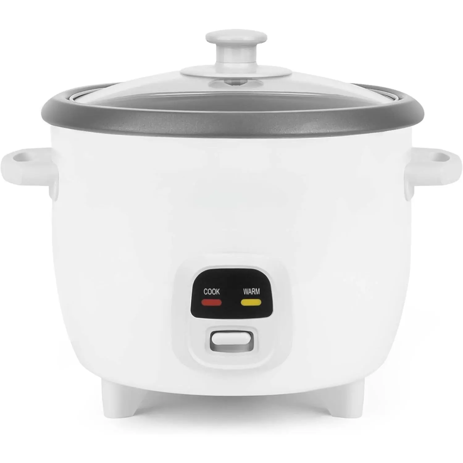 Rice Cooker, 3-Cup (Uncooked) / 6-Cup (Cooked), Small Rice Cooker, Oatmeal Cooker, Soup Maker, Auto Keep Warm, 1.5 Qt, White, ARC-393NG
