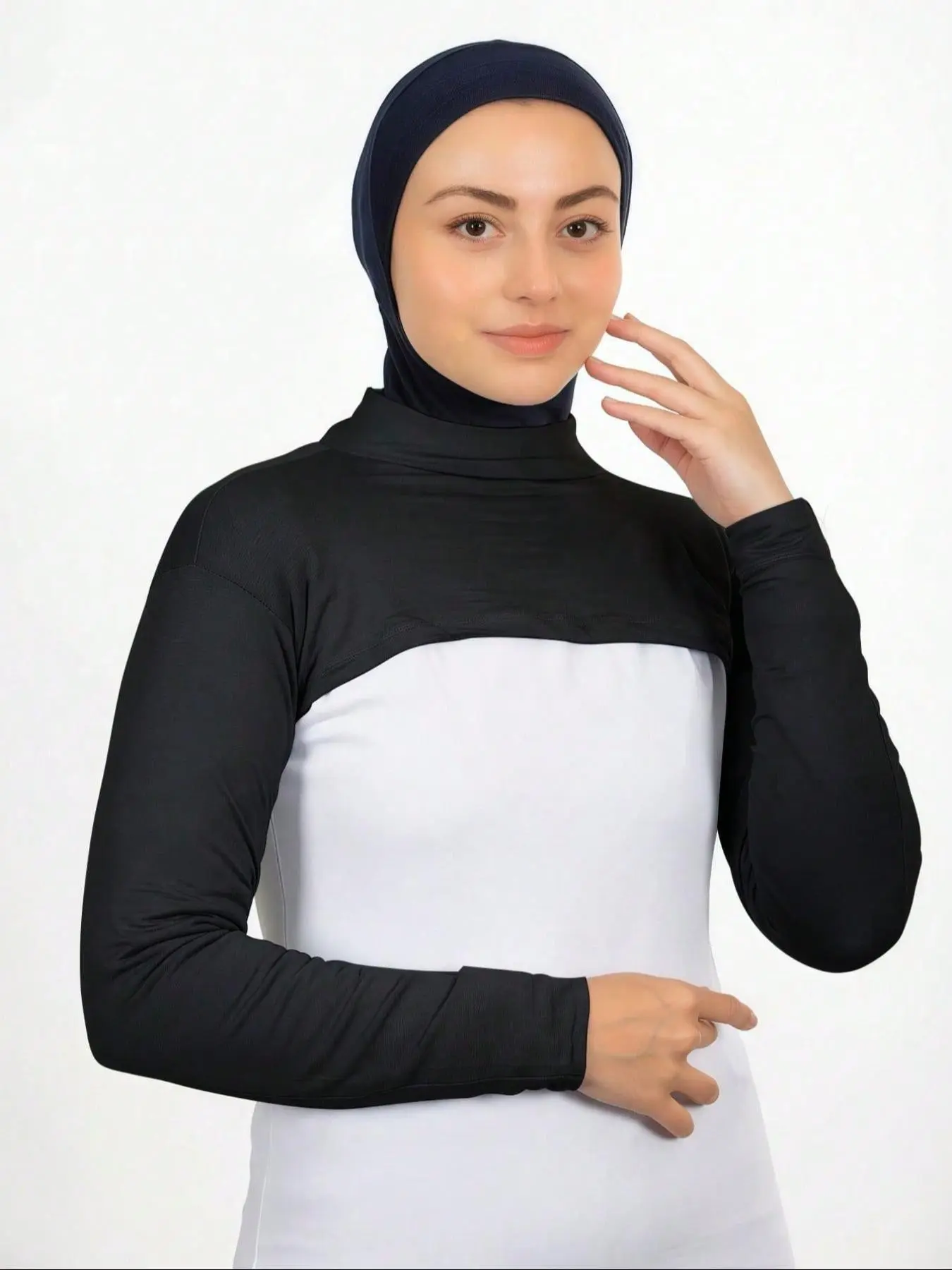 Women's Modest Layering Arm Cover Shrug Top, Lightweight & Breathable, Ideal for Hijab/dress/abaya, Spring/summer