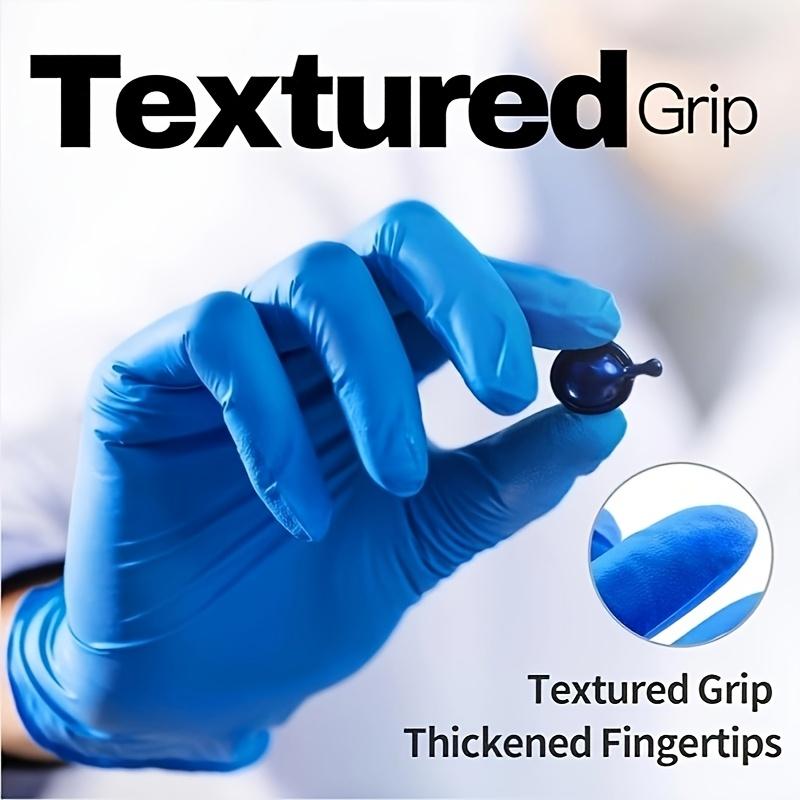 Nitrile Gloves 100pcs, Black/Blue/White/Pink Nitrile Disposable Gloves, Flexible and Snug Fit, Chemical Resistant, Latex-Free Formula, Designed for Maintenance Teams, Suitable for Household Cleaning, Tattooing, Spray Painting, Car Washing,Home Essentials