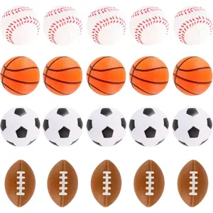 Mini Sport Stress Balls 20 Packs Foam Sports Balls Small Squeeze Anxiety Bulk Toy Ball for Kids Sport Theme Birthday Party, School Carnival Party Suppliesfidget toys