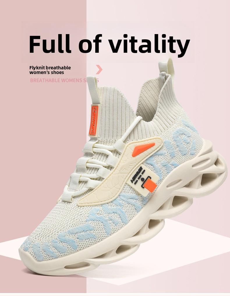 2026 New Women's Casual Dad Shoes Youth Breathable Elastic Flyknit Sock Sneakers