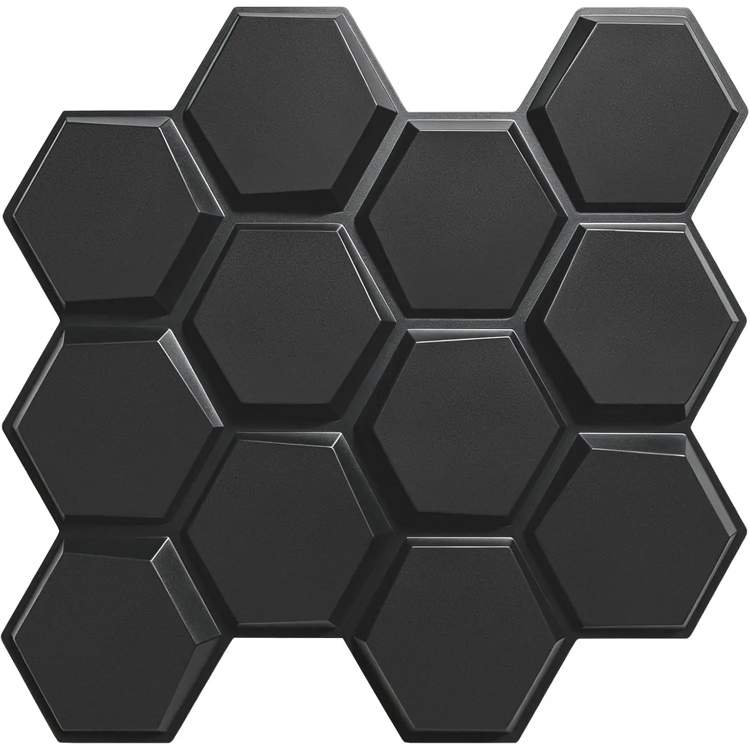 Acoustic Sound Diffuser Panels, 19.7 X 19.7 X 1 inches 12 count White PVC Plastic  Wall Panel, Recording Studio Acoustical  Diffusion panel, Art Decorative Ceiling Tiles