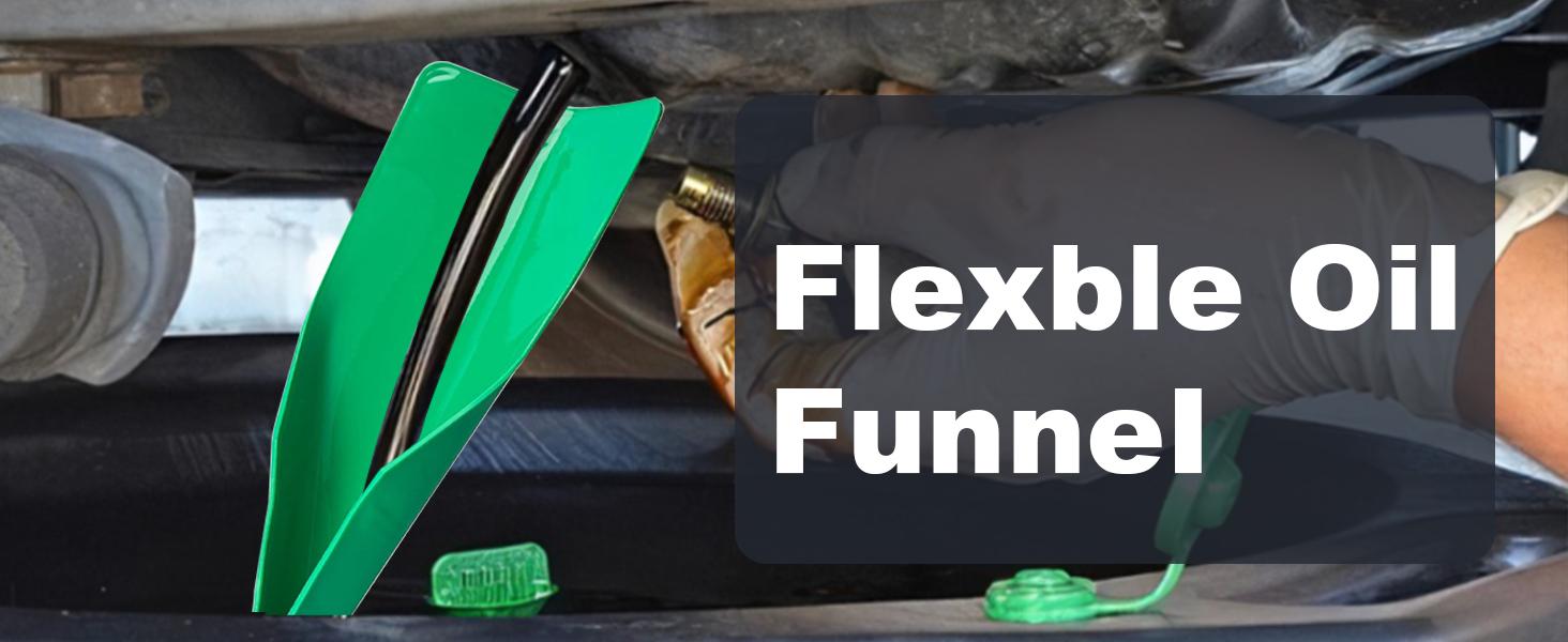Flexible Funnel, Multi-Purpose Form a Funnel Flexible Draining Tool, Oil Drain Change Flex Foldable Filter Funnels for Automotive Use, Bendable Moldable for Various Applications