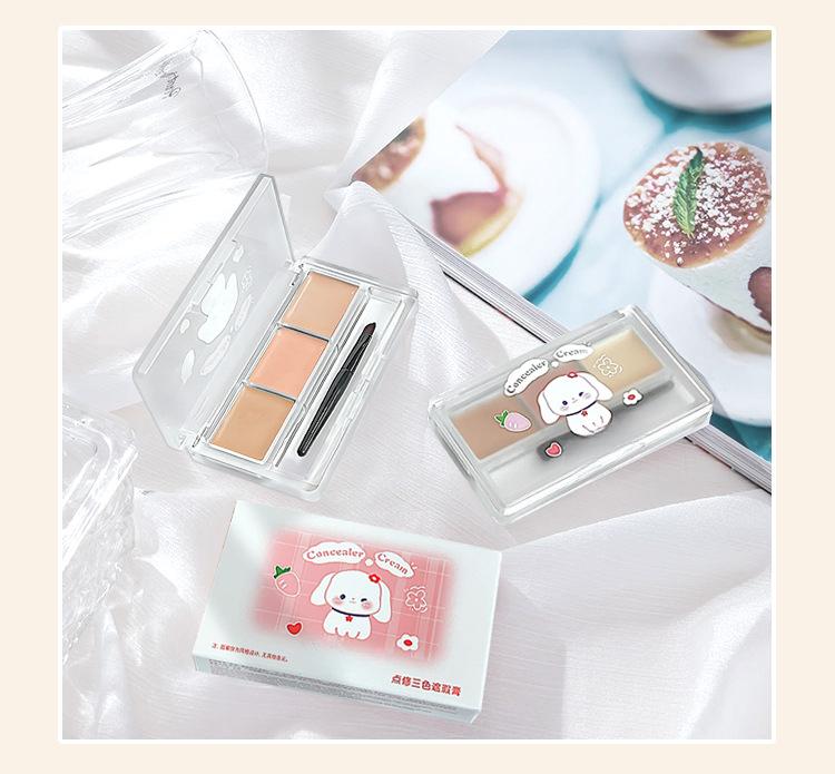 armosu three-color concealer is waterproof and covers spots, acne marks, dark circles, and enhances complexion