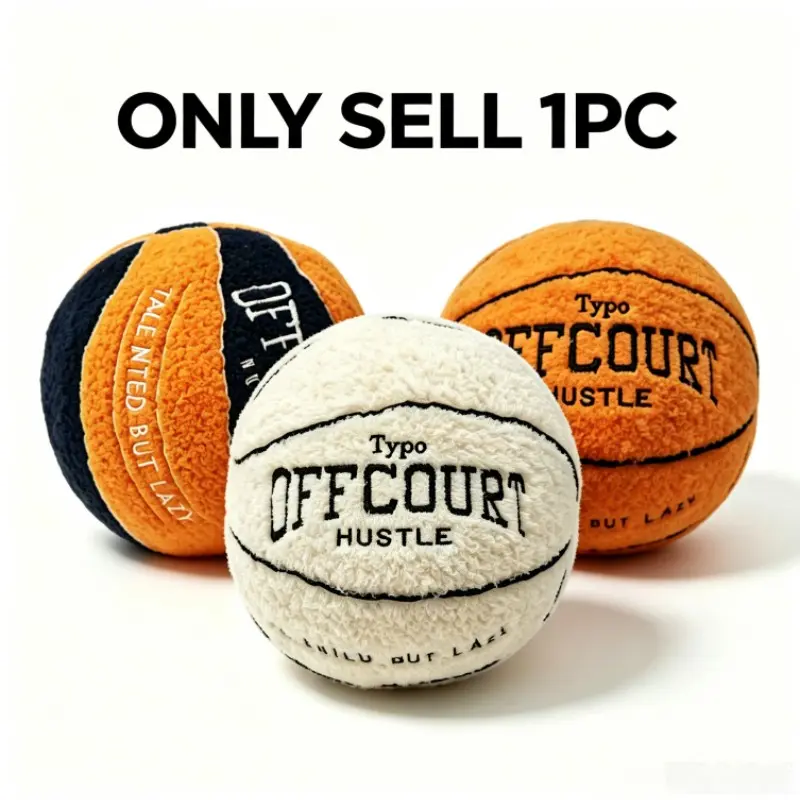 Creative Basketball Plush Pillow, Fluffy Sofa Cushion for Home Decor, Ideal Gift for Gifting