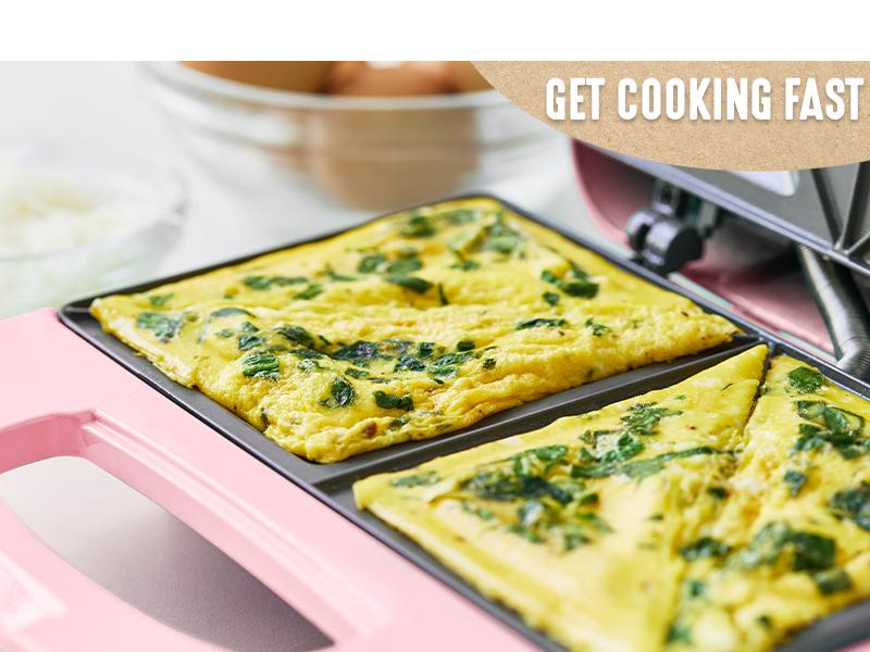 Pro Electric Panini Press Grill and Sandwich Maker, Healthy Ceramic Nonstick Plates,Easy Indicator Light, PFAS-Free, Pink