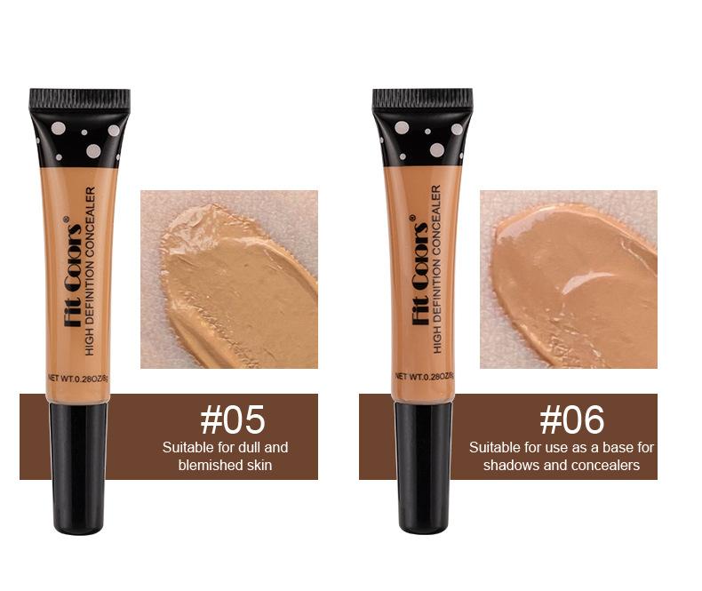 1pcs|Fit Colors Viral TikTok 8-Shade Full-Skin Tube Concealer | Conceal & Contour Nourishing | Hide Dark Circles/Acne | Daily Makeup Concealer Foundation