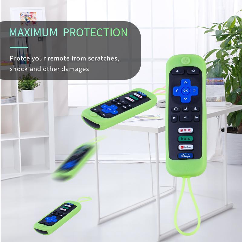 Remote Control Case, 1 Count Luminous Silicone Remote Control Cover, Dustproof Remote Control Protector for TCL Roku TV Remote Control