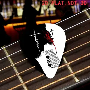 8-Pack Cross Design Guitar Picks, Vibrant Notes and Graffiti Patterns, Ideal for Guitars, Bases, Harps, Perfect Gift for Music Lovers
