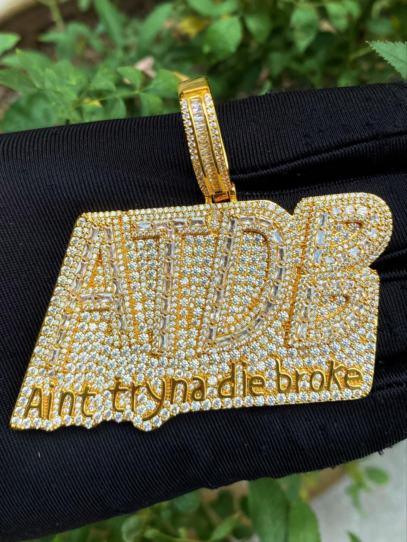 Rhinestone Letter Design Pendant Hip Hop Jewelry, Fashion Accessories for Party, Daily Decor, Valentine's Day for Him