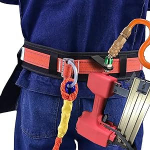 Pneumatic tool hook,1/4"NPT and 360° Rotatable L Air Rafter Hooks are Lightweight,Quick and Easy to Install for Air Blow Guns,Pneumatic Nail Guns,with Brass Joints,1-Piece