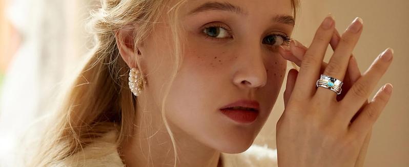 MILACOLATO Stainless Steel Spinner Rings Fidget Band Rings Moon Star Flower Butterfly Anxiety Rings for Women Men