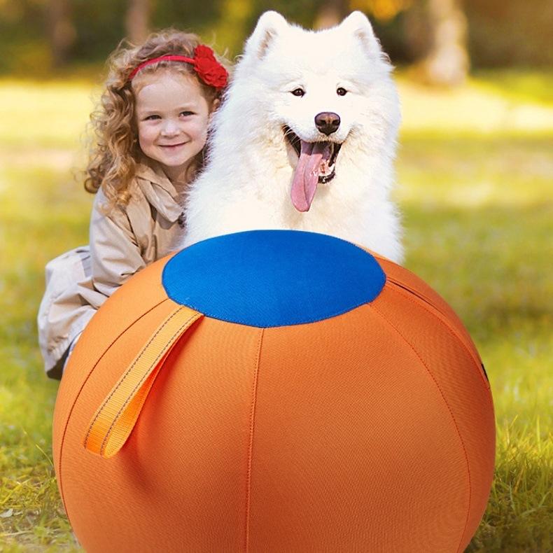 Upgraded Solid Color Polyester Herding Ball Durable Inflatable Training Play Ball for Sheep Horse Dog Farm Pet Exercise Game Toy
