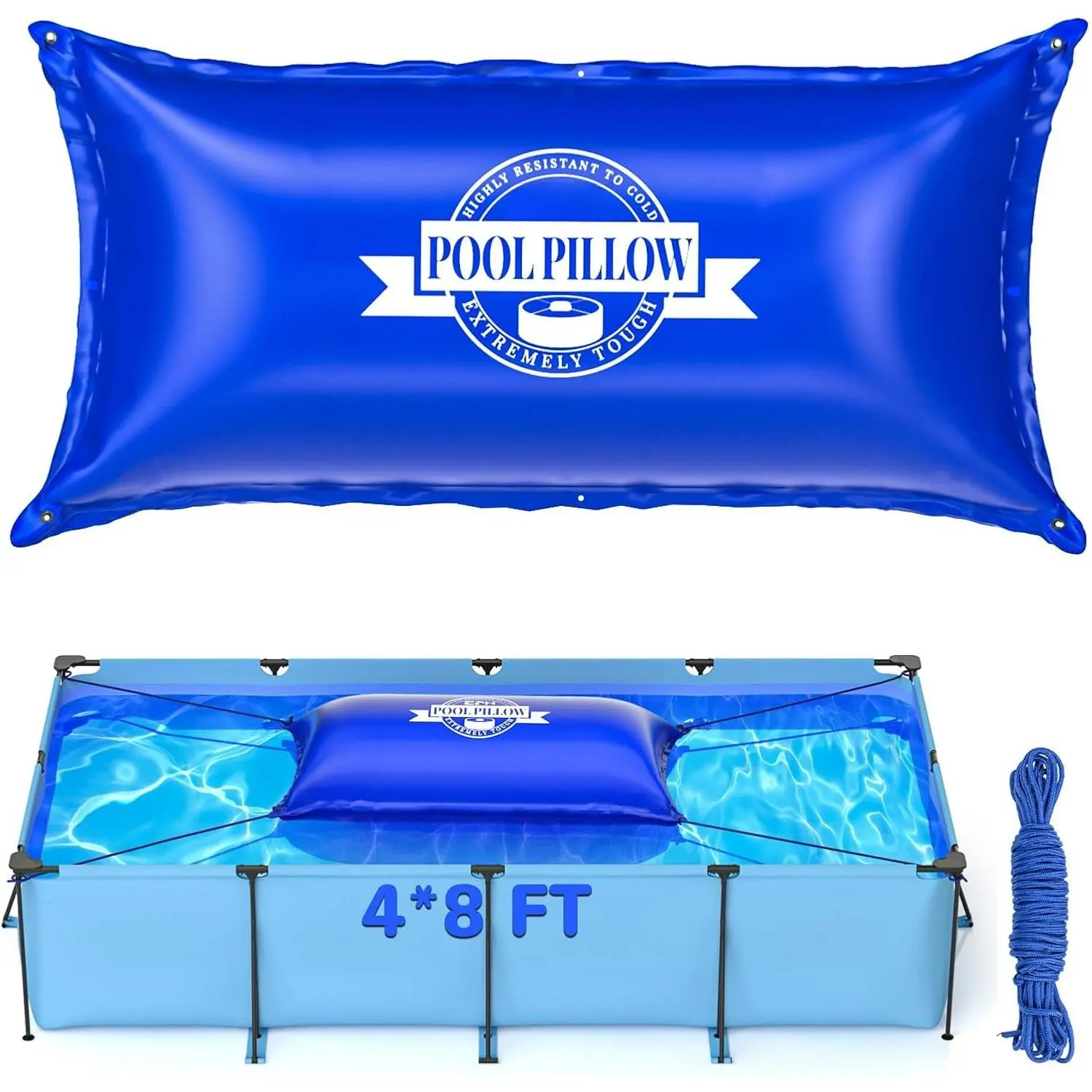 Pool Pillows for Above Ground Pools, 4 x 8 Ft, Pool Winterizing Pillow