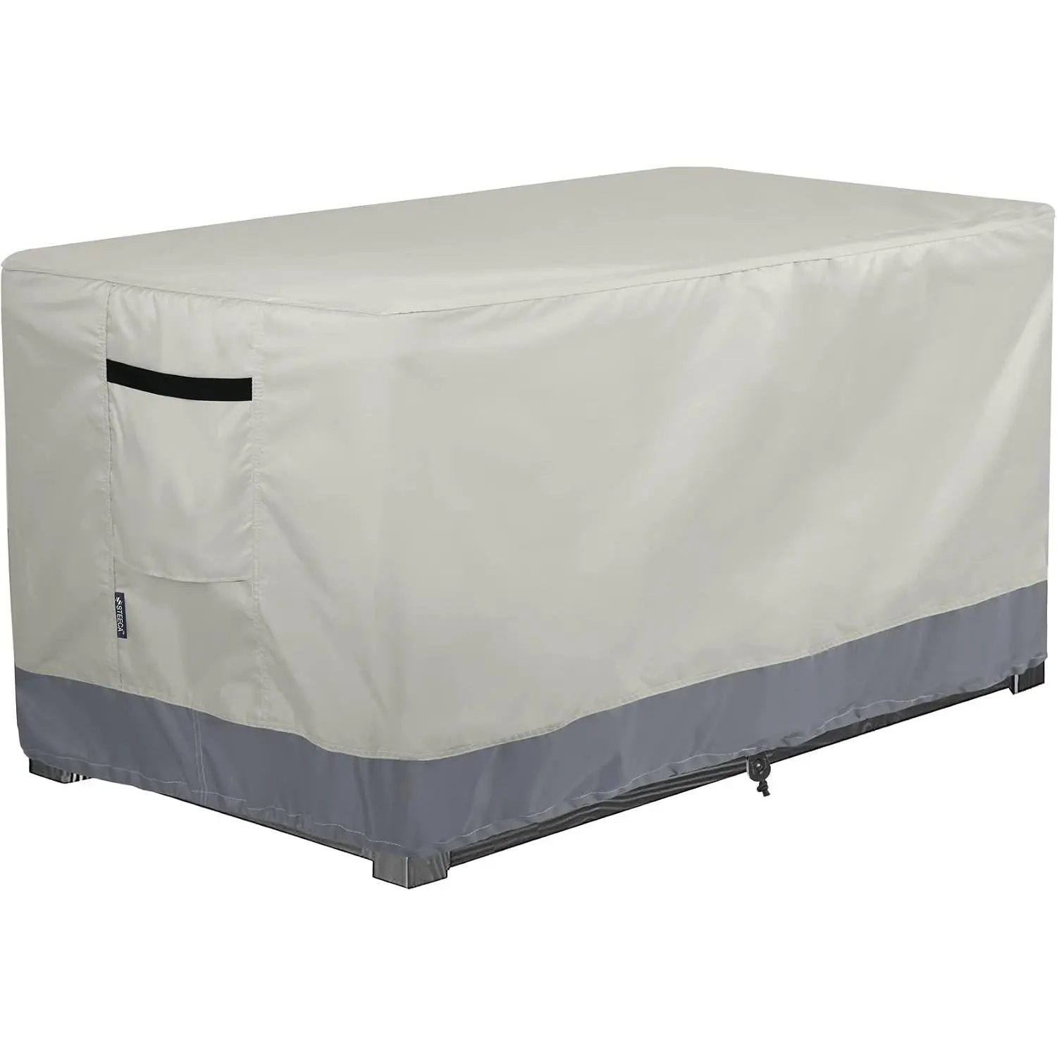 Waterproof Outdoor Rectangular Storage Bench Cover - 62L x 30W x 26H inch, Heavy Duty UV Resistant Durable Fabric, Fits Standard Deck Boxes