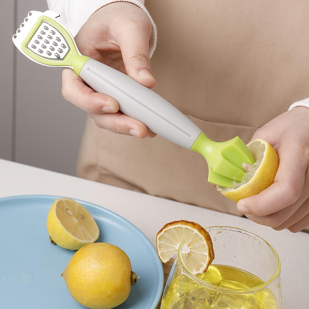 1pc, Lemon Peeler Graters, Citrus Squeezer, Stainless Steel Lemon Zester, Fruit Reamer, Soft Handle Multifunctional Grater, Lime Oranges Grapefruit Fruits Peeling Knife, Kitchen Tools Kitchen Accessories