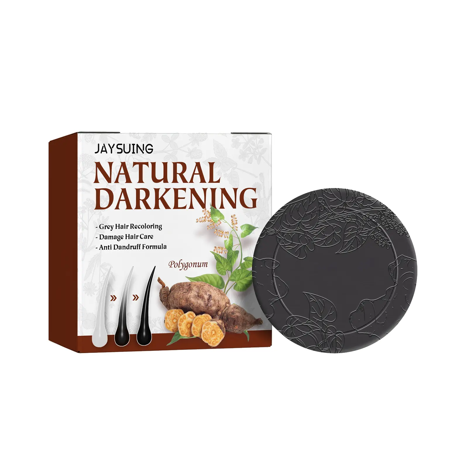 New Hair Darkening Shampoo Bar, Black Soap for Gray Hair,Volumizing & Moisturizing(1PC)