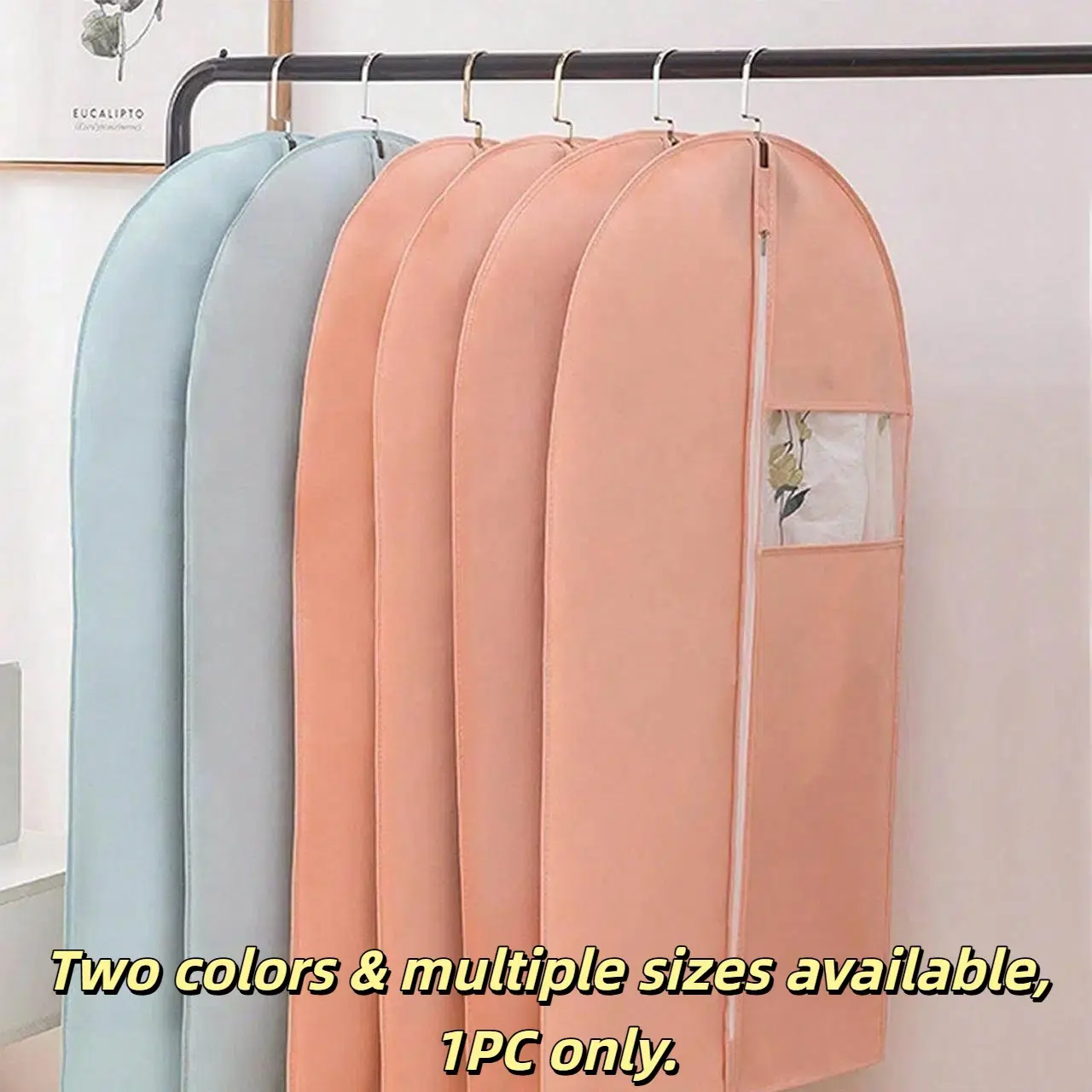 Non-Woven Fabric Clothing Dust Cover Set, Household Dust Cover, Transparent Zipper Dustproof Design Bag, Durable Sewn Edges, Ideal Home Storage Solution