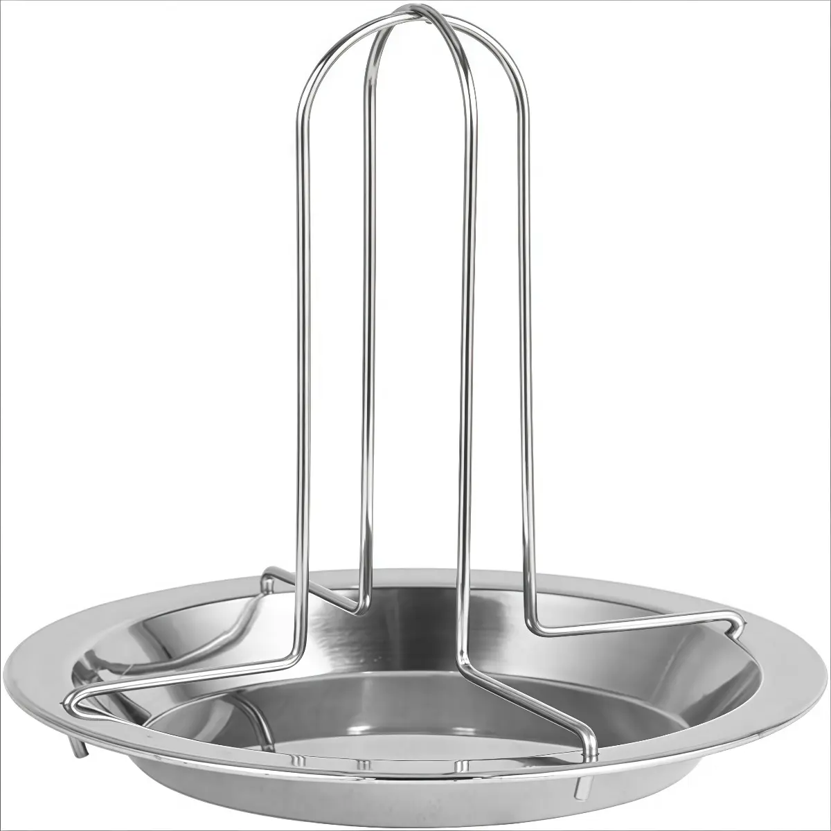 Premium 1-Pack Stainless Steel Vertical Chicken Roaster, High-Quality Turkey Roast Stand with Deep Drip Pan, Food-Grade Heavy Duty BBQ Grill Holder for Oven & Smoker, Exquisite Culinary Kitchenware Gift for Home, Camping & Holiday Parties